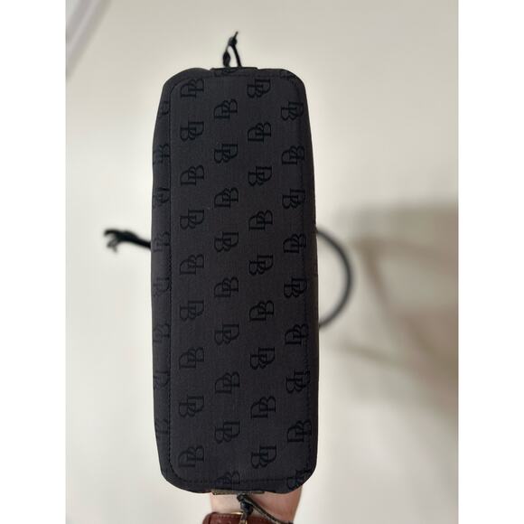 Vintage Dooney & Bourke Black Fabric & Leather Shoulder Bag - Picture 3 of 8